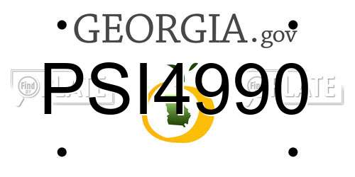 PSI4990 Georgia License Plate