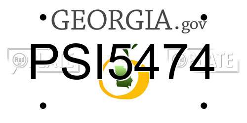 PSI5474 Georgia License Plate