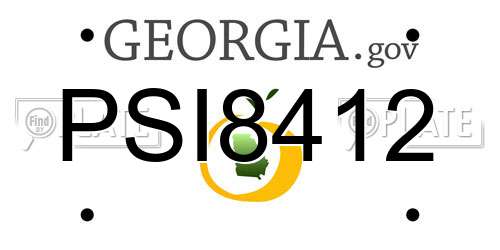 PSI8412 Georgia License Plate