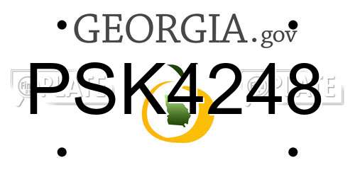 PSK4248 Georgia License Plate