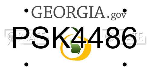 PSK4486 Georgia License Plate