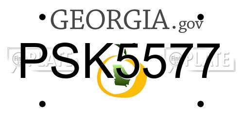 PSK5577 Georgia License Plate