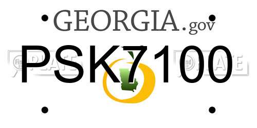 PSK7100 Georgia License Plate