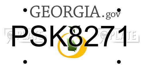 PSK8271 Georgia License Plate