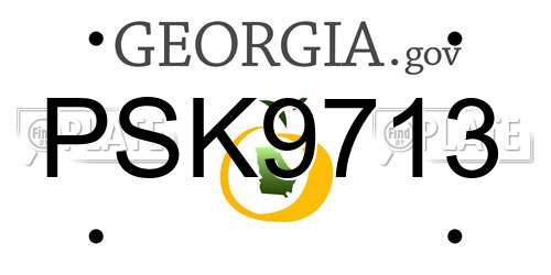 PSK9713 Georgia License Plate