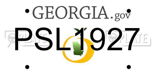 PSL1927 Georgia License Plate