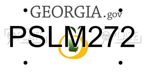 PSLM272 Georgia License Plate