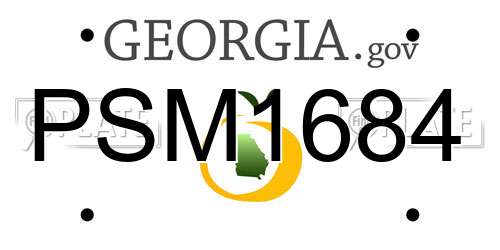 PSM1684 Georgia License Plate