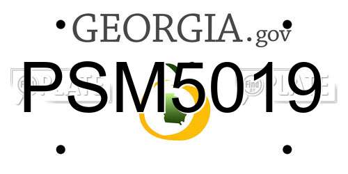 PSM5019 Georgia License Plate