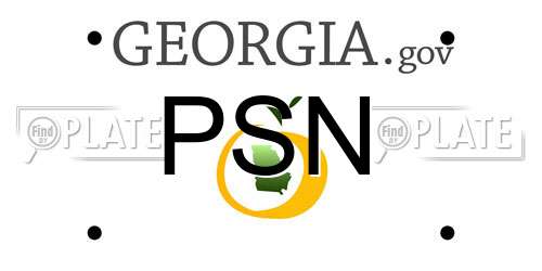 PSN Georgia License Plate