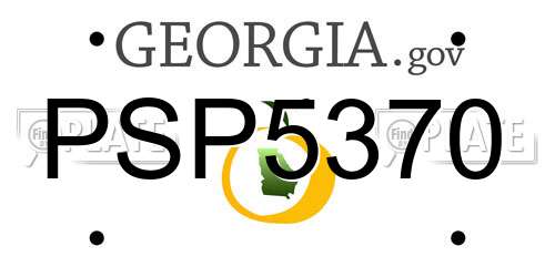 PSP5370 Georgia License Plate