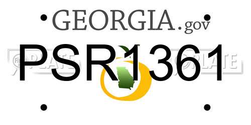 PSR1361 Georgia License Plate