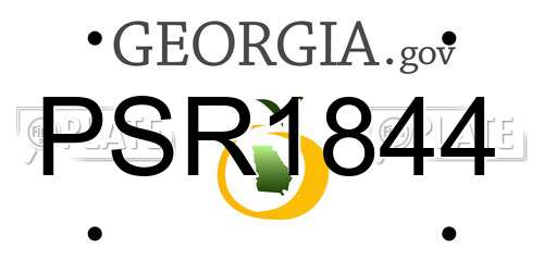 PSR1844 Georgia License Plate