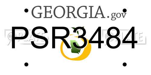 PSR3484 Georgia License Plate