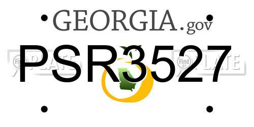 PSR3527 Georgia License Plate