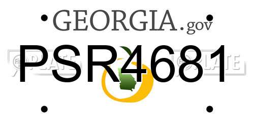 PSR4681 Georgia License Plate