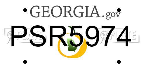 PSR5974 Georgia License Plate