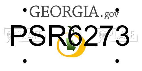 PSR6273 Georgia License Plate