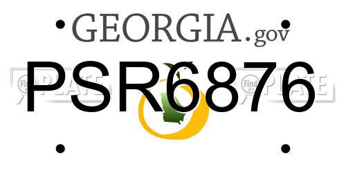 PSR6876 Georgia License Plate