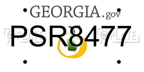 PSR8477 Georgia License Plate