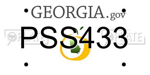 PSS433 Georgia License Plate