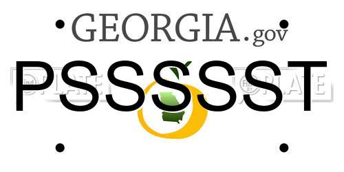 PSSSSST Georgia License Plate