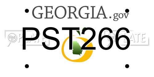 PST266 Georgia License Plate