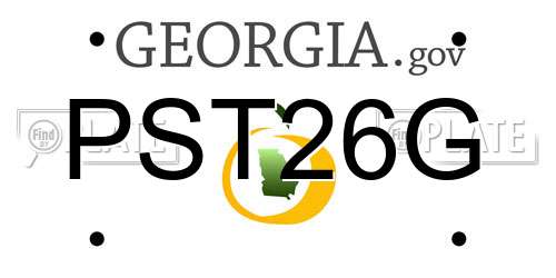 PST26G Georgia License Plate