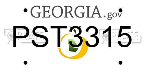 PST3315 Georgia License Plate