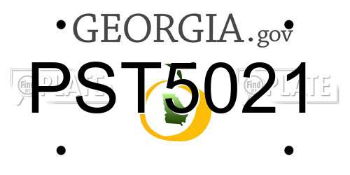 PST5021 Georgia License Plate