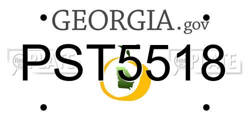 PST5518 Georgia License Plate