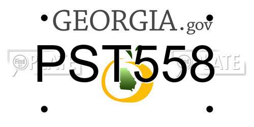 PST558 Georgia License Plate