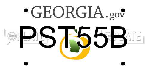PST55B Georgia License Plate
