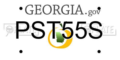 PST55S Georgia License Plate