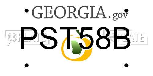 PST58B Georgia License Plate