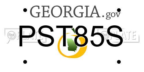 PST85S Georgia License Plate