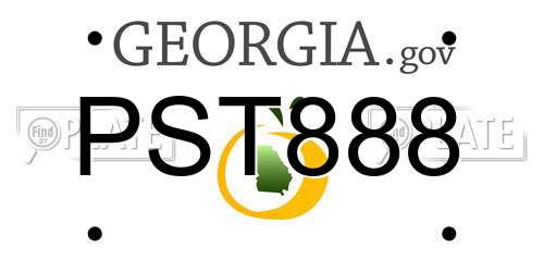 PST888 Georgia License Plate