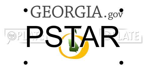 PSTAR Georgia License Plate