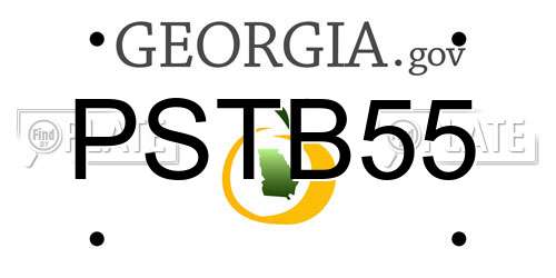 PSTB55 Georgia License Plate