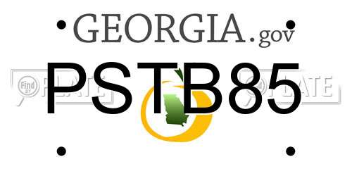 PSTB85 Georgia License Plate