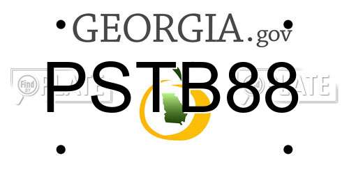 PSTB88 Georgia License Plate
