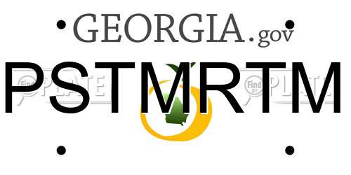 PSTMRTM Georgia License Plate