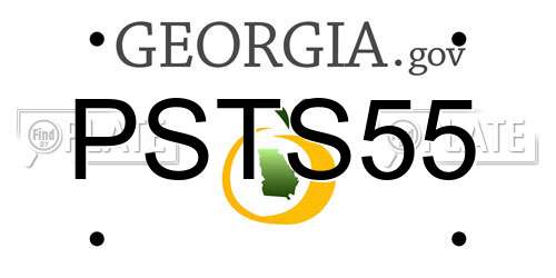 PSTS55 Georgia License Plate