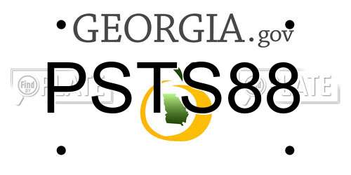 PSTS88 Georgia License Plate