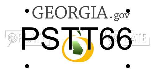 PSTT66 Georgia License Plate