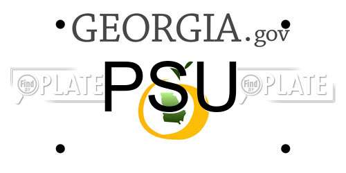 PSU Georgia License Plate