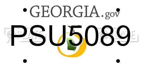 PSU5089 Georgia License Plate