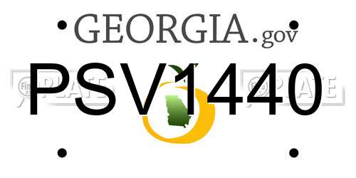 PSV1440 Georgia License Plate