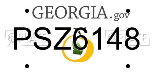 PSZ6148 Georgia License Plate