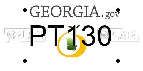 PT130 Georgia License Plate